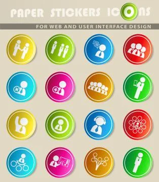 Community icon set Stock Illustration