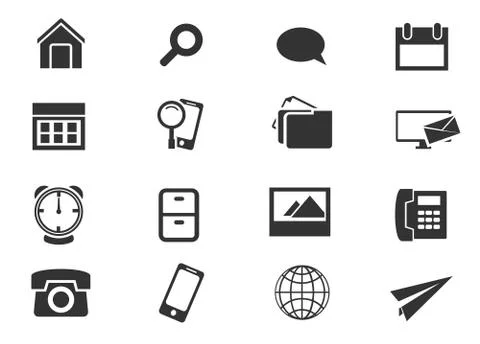 Community icons set Stock Illustration