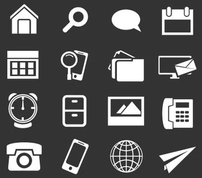 Community icons set Stock Illustration