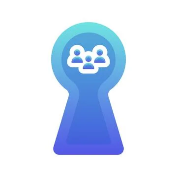 Community key gradient logo design template icon Stock Illustration