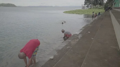 Community by Lake Lanao Stock Footage 229683089