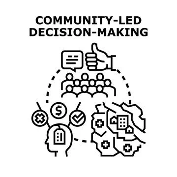 Community led decision making process development Stock Illustration