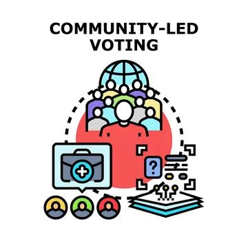 Community led voting process for democratic choice 스톡 일러스트
