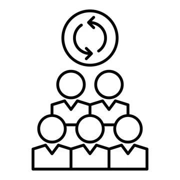 Community Line Icon Stock Illustration