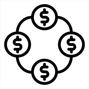 Community line icon vector illustration isolated on white background Stock Illustration