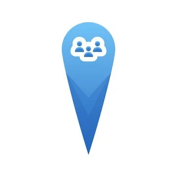 Community location gradient logo design template icon Stock Illustration
