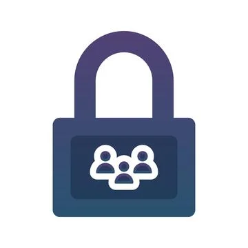 Community lock gradient logo design template icon Stock Illustration