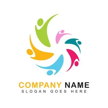 Community logo design Illustrazione stock