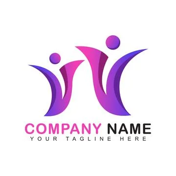 Community logo design Stock Illustration