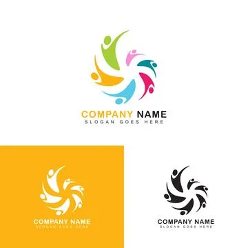 Community logo design template. Stock Illustration