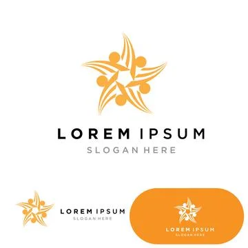 Community Logo Design Template for Teams or Groups.network and social icon .. Illustrazione stock