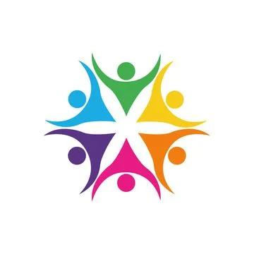 Community Logo Design Template for Teams or Groupsnetwork and social icon design Stock Illustration