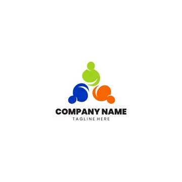 Community logo Design vector Stock Illustration