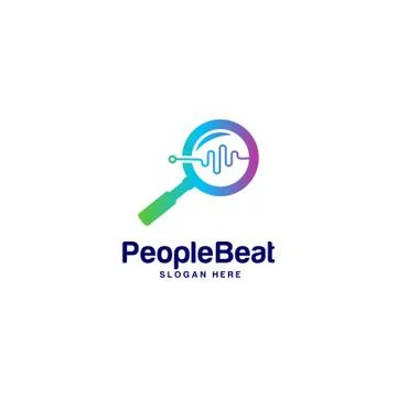 Community logo template designs concepts vector illustration, People Beat log Stock Illustration
