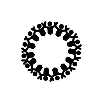 Community Logo template. Group check people community logo design Stock Illustration