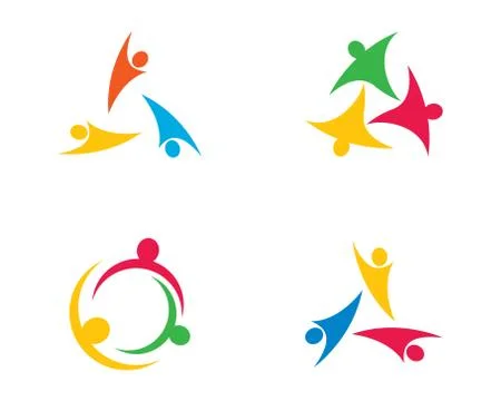 Community logo vector icon illustration Stock Illustration