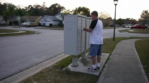 Community Mailbox 1 Stock Footage 10773125