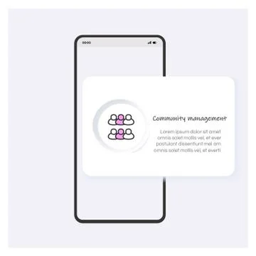 Community management icon or button Stock Illustration