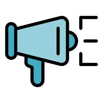 Community megaphone icon vector flat 스톡 일러스트
