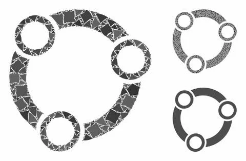 Community Mosaic Icon of Uneven Elements 스톡 일러스트