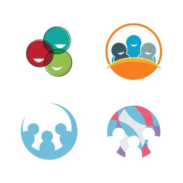 Community, network and social design Stock Illustration