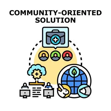 Community oriented solution concept vector illustration Stock Illustration