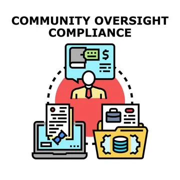 Community oversight compliance process management and control Stock Illustration