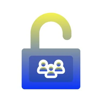 Community padlock gradient logo design template icon Stock Illustration