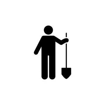 Community park spade tool icon. Simple glyph pictogram vector of volunteer icons Ilustración de archivo