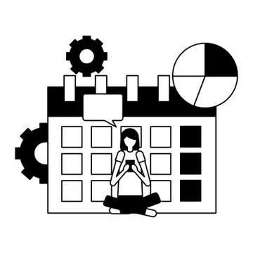 Community people activity Stock Illustration
