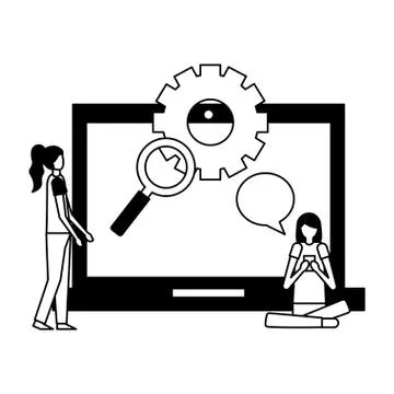 Community people activity Stock Illustration