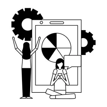 Community people activity Stock Illustration