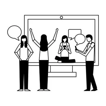 Community people activity Ilustración de archivo