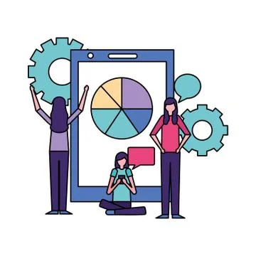 Community people activity Stock Illustration