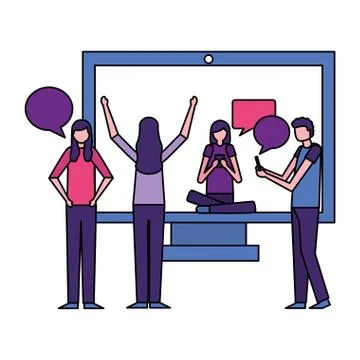 Community people activity Ilustración de archivo