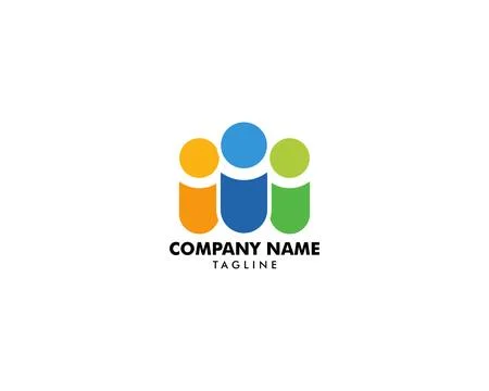 Community People Vector Logo Design Elements Stock Illustration