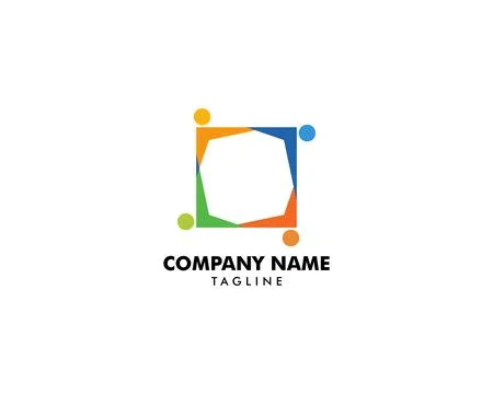 Community People Vector Logo Design Elements Illustrazione stock