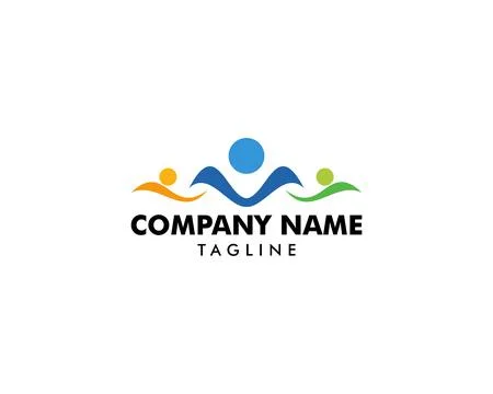 Community People Vector Logo Design Elements Illustrazione stock