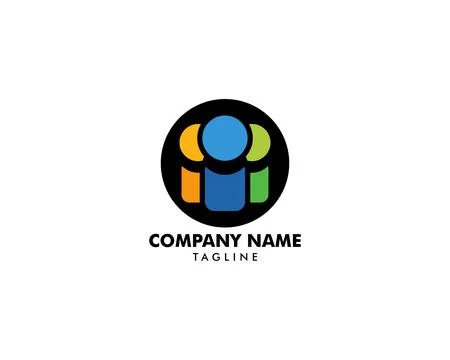 Community People Vector Logo Design Elements Illustrazione stock