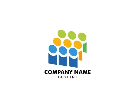 Community People Vector Logo Design Elements 스톡 일러스트