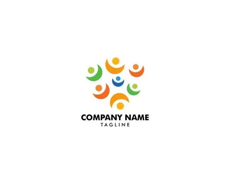 Community People Vector Logo Design Elements 스톡 일러스트