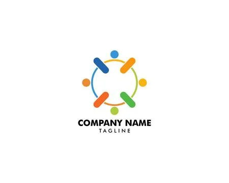 Community People Vector Logo Design Elements 스톡 일러스트