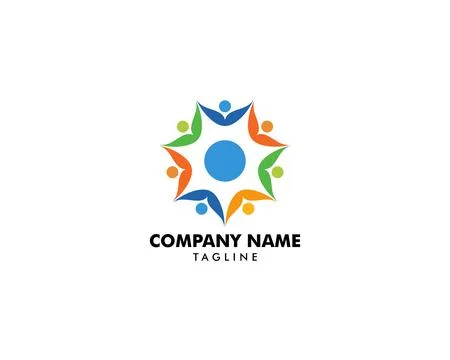 Community People Vector Logo Design Elements Illustrazione stock
