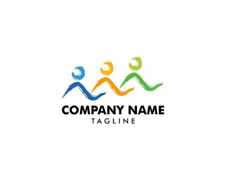 Community People Vector Logo Design Elements 스톡 일러스트