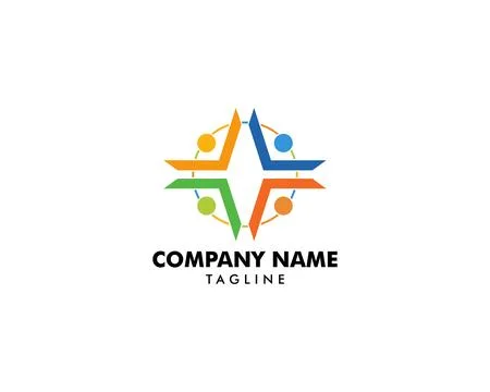 Community People Vector Logo Design Elements Illustrazione stock