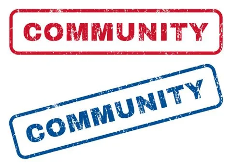 Community Rubber Stamps Stock Illustration