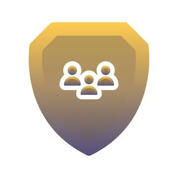 Community shield gradient logo design template icon Stock Illustration