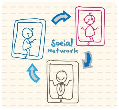 Community social network Stock Illustration