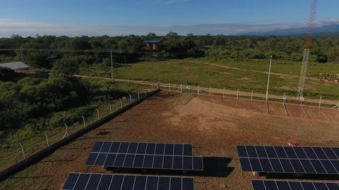 Community Solar Energy Installation Stock Footage 95589628