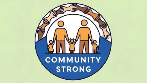 Community strong Stock Illustration